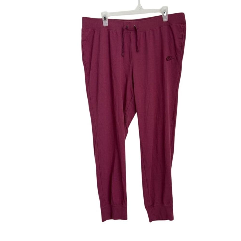 Mens Nike Jersey Knit Maroon Jogger Pants Size XL